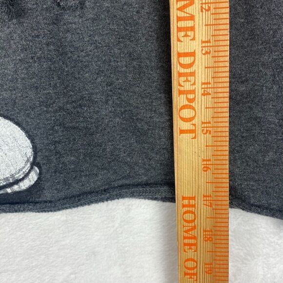 Disney Mickey Mouse Sweater Womens Small Gray Hoodie Sweatshirt Pullover - Picture 5 of 8